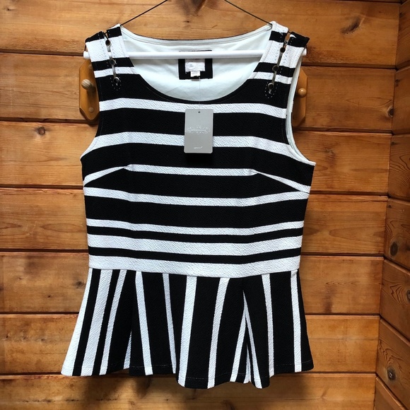 Anthropologie Tops - Anthropologie | Black& White Stripped blouse NWT